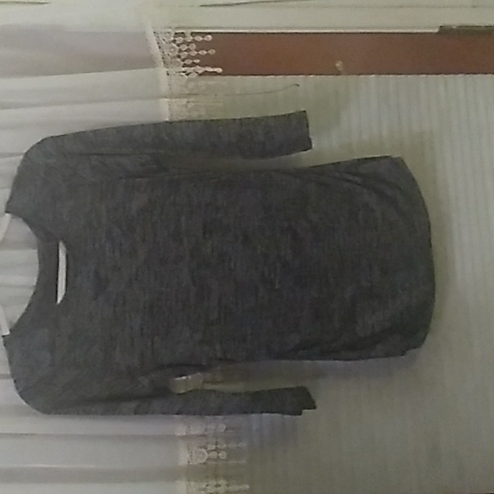 THE LIMITED WOMEN BLACK GRAY VARIGATED SHIRT SIZE S